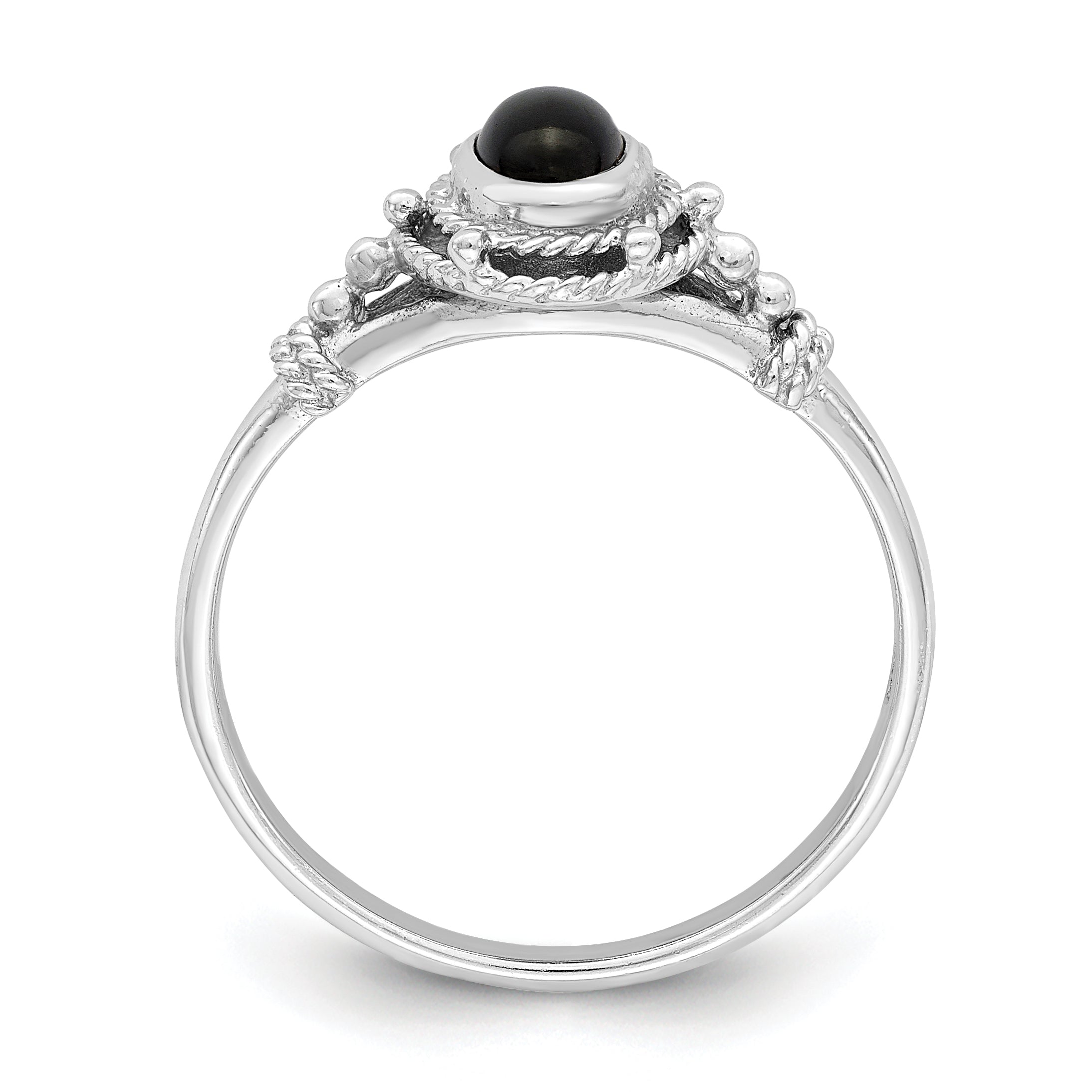 Black Onyx Oval Ring in Sterling Silver Secondary image