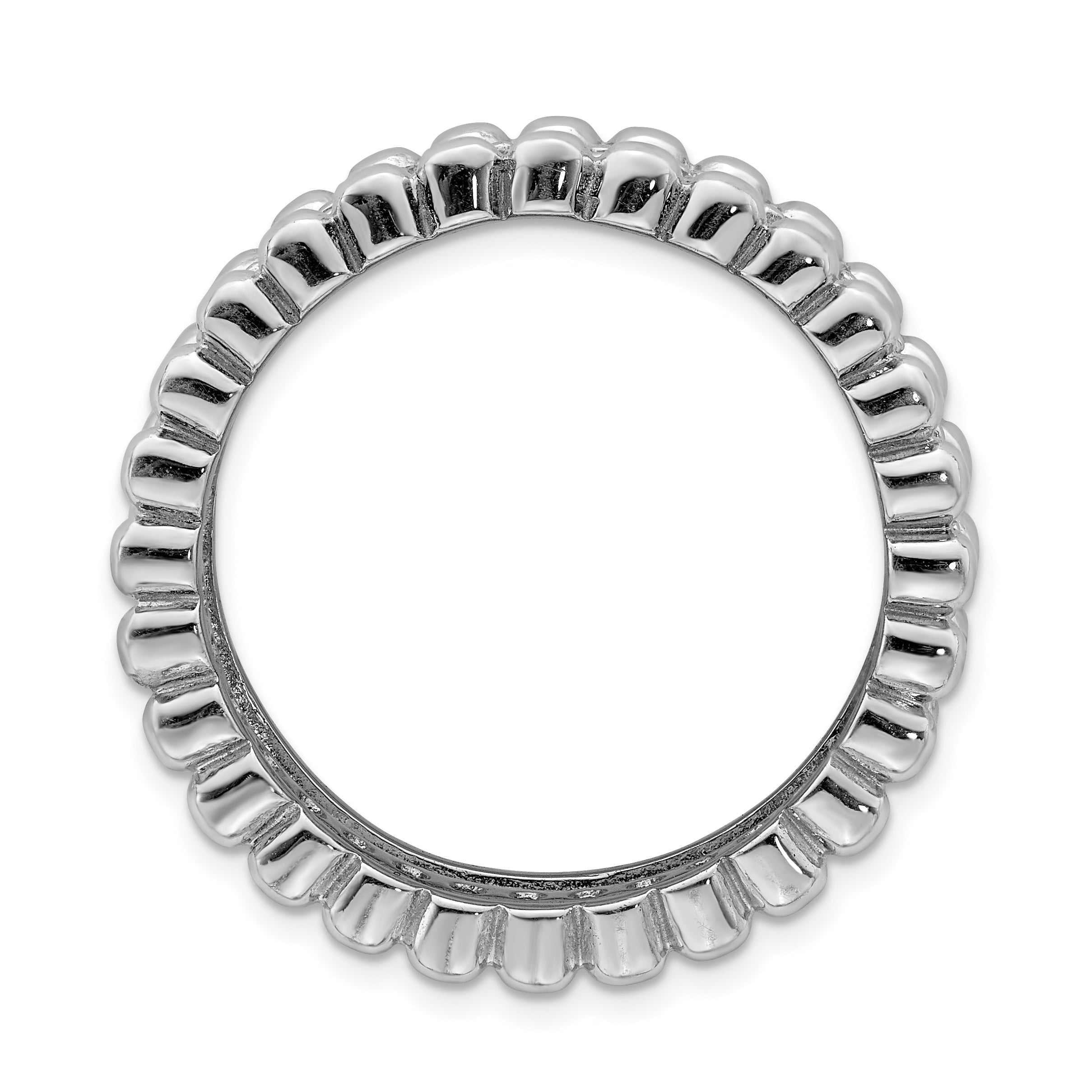 Sterling Silver Rhodium Plated CZ Ring Secondary image
