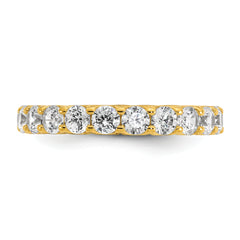 Sterling Shimmer Sterling Silver Gold-tone Flash Gold-plated 3mm CZ 23 Stone Eternity Band
