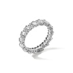 Sterling Shimmer Sterling Silver Rhodium-Plated 45 Stone Cubic Zirconi Fancy Eternity Band