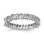 Sterling Shimmer Sterling Silver Rhodium-Plated 45 Stone Cubic Zirconi Fancy Eternity Band