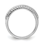 Prizma Sterling Silver Rhodium-plated Channel-Set Colorful and White CZ Ring