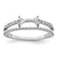 Sterling Silver Rhodium-Plated Polished Double Cubic Zirconi Bow Ring