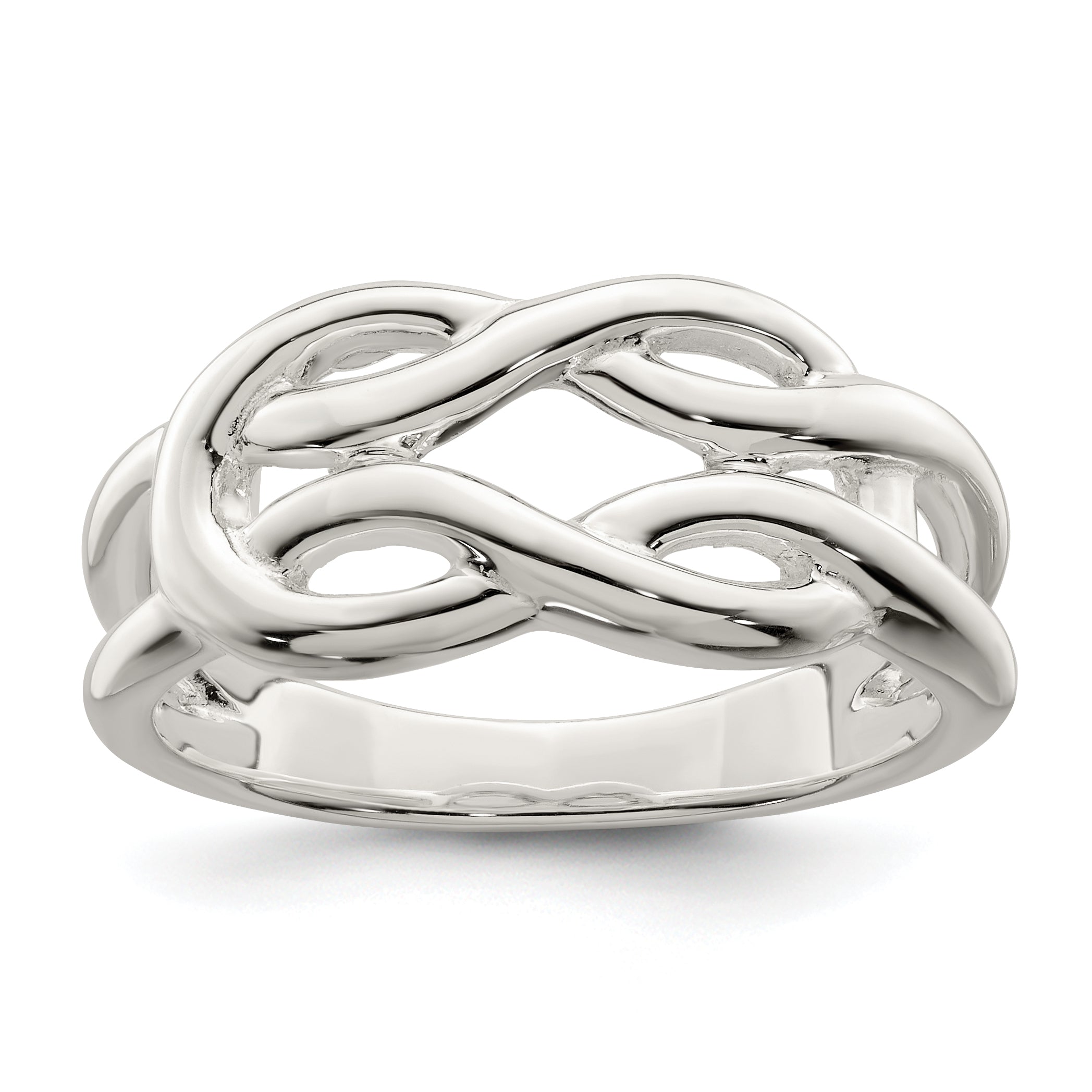 Sterling Silver Polished Celtic Knot Ring Main image