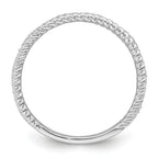 Sterling Silver Rhodium-Plated plated Cubic Zirconi Band