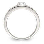 Sterling Silver Cubic Zirconi Flower Ring