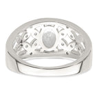 Sterling Silver Cubic Zirconi Flower Ring