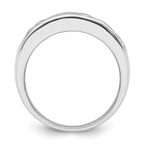 Sterling Silver Rhodium-plated Multi-shaped CZ Ring