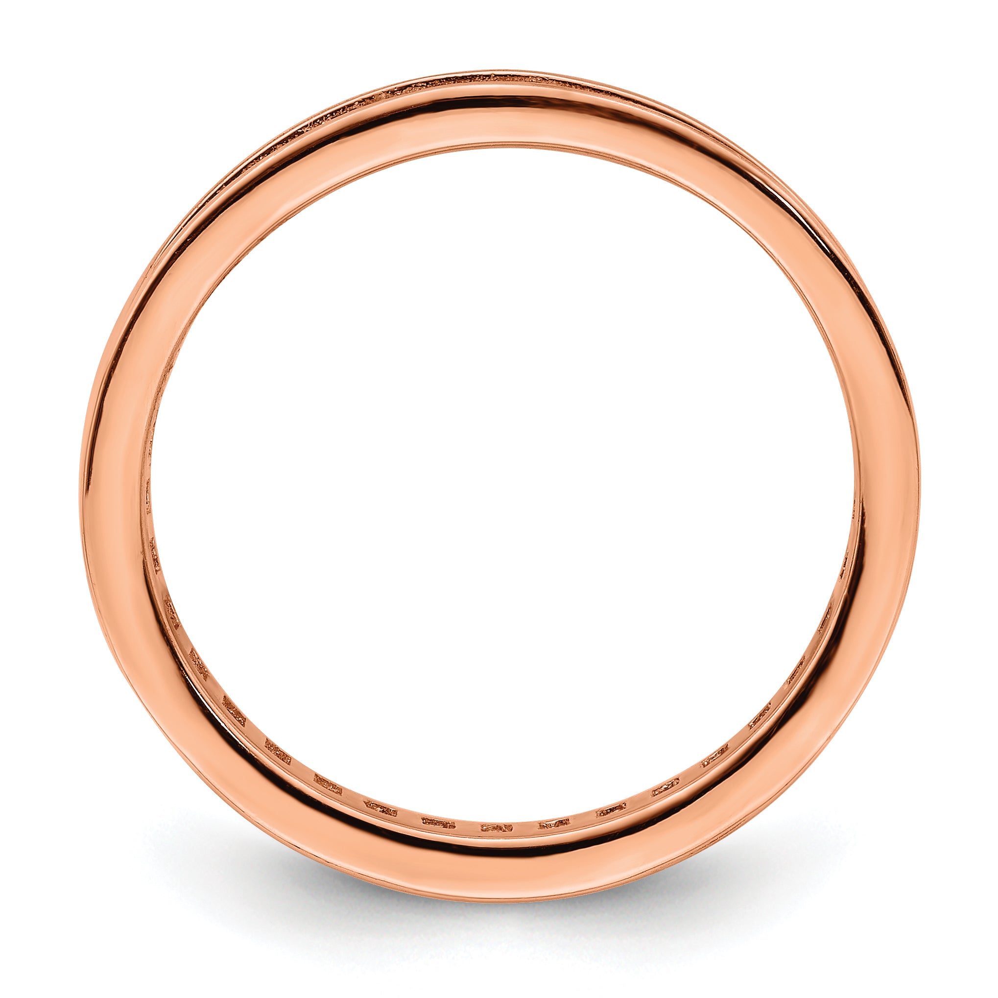 Channel-Set CZ Eternity Band in Rose-Tone Sterling Silver Secondary image