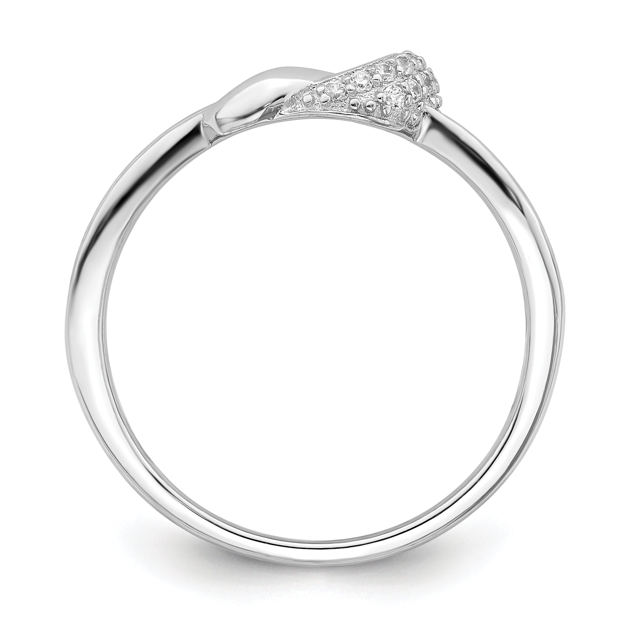 CZ Knot Ring in Sterling Silver Secondary image