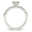 Sterling Silver Polished Cubic Zirconi Wedding Ring Set
