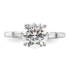 Sterling Silver Rhodium-plated CZ Two Piece Wedding Set Rings