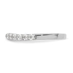 Sterling Silver Polished Rhodium-Plated Cubic Zirconi Trio 3 Ring Set