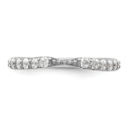 Sterling Silver Polished Rhodium-Plated Cubic Zirconi Trio 3 Ring Set
