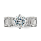 Cubic Zirconia Trio Ring Set in Sterling Silver, Size 8 - Sophia Jewelers