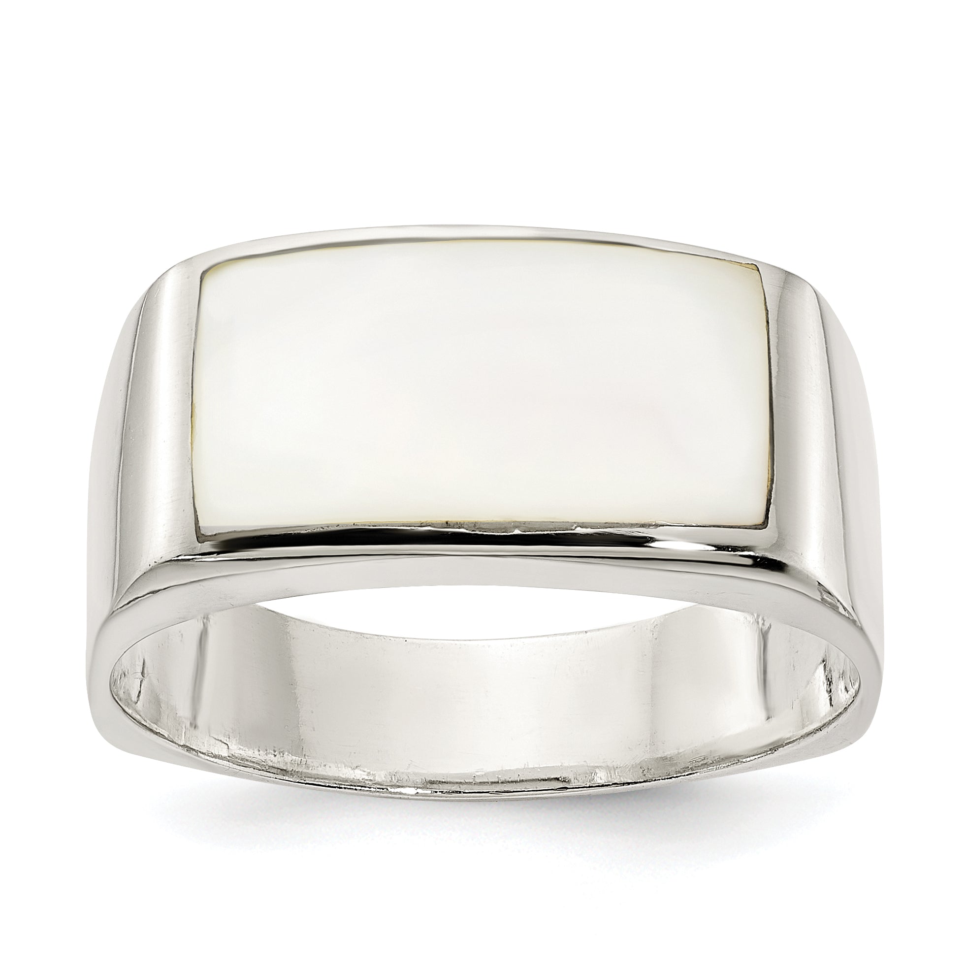 Sterling Silver Polished Mother of Pearl Ring Main image