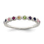 Sterling Silver Polished Rainbow CZ Ring