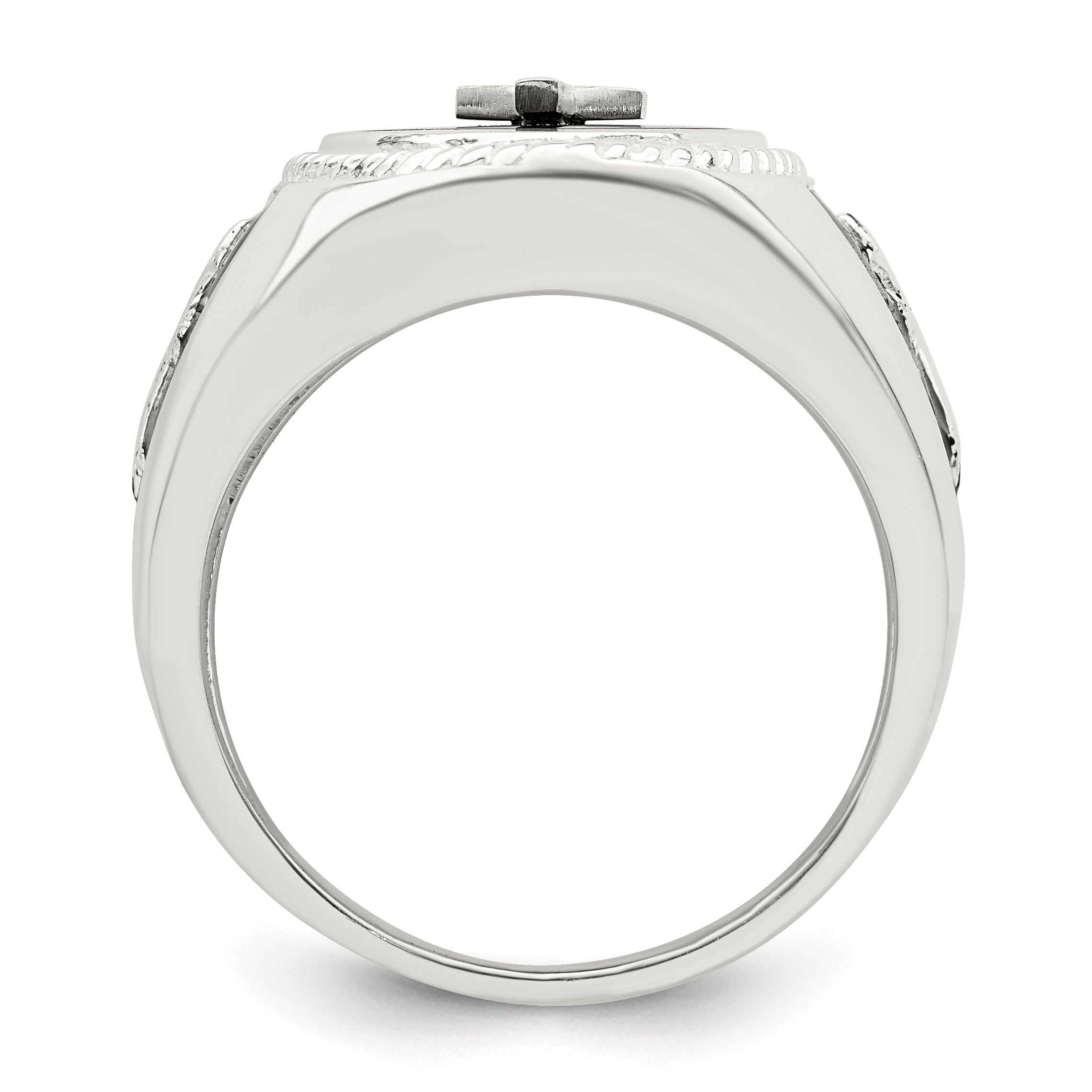 Sterling Silver Black Agate Ring Secondary image
