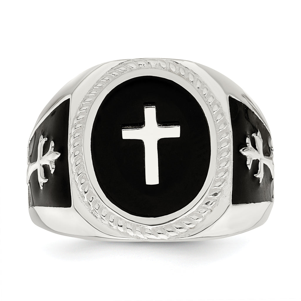 Sterling Silver Black Agate Ring