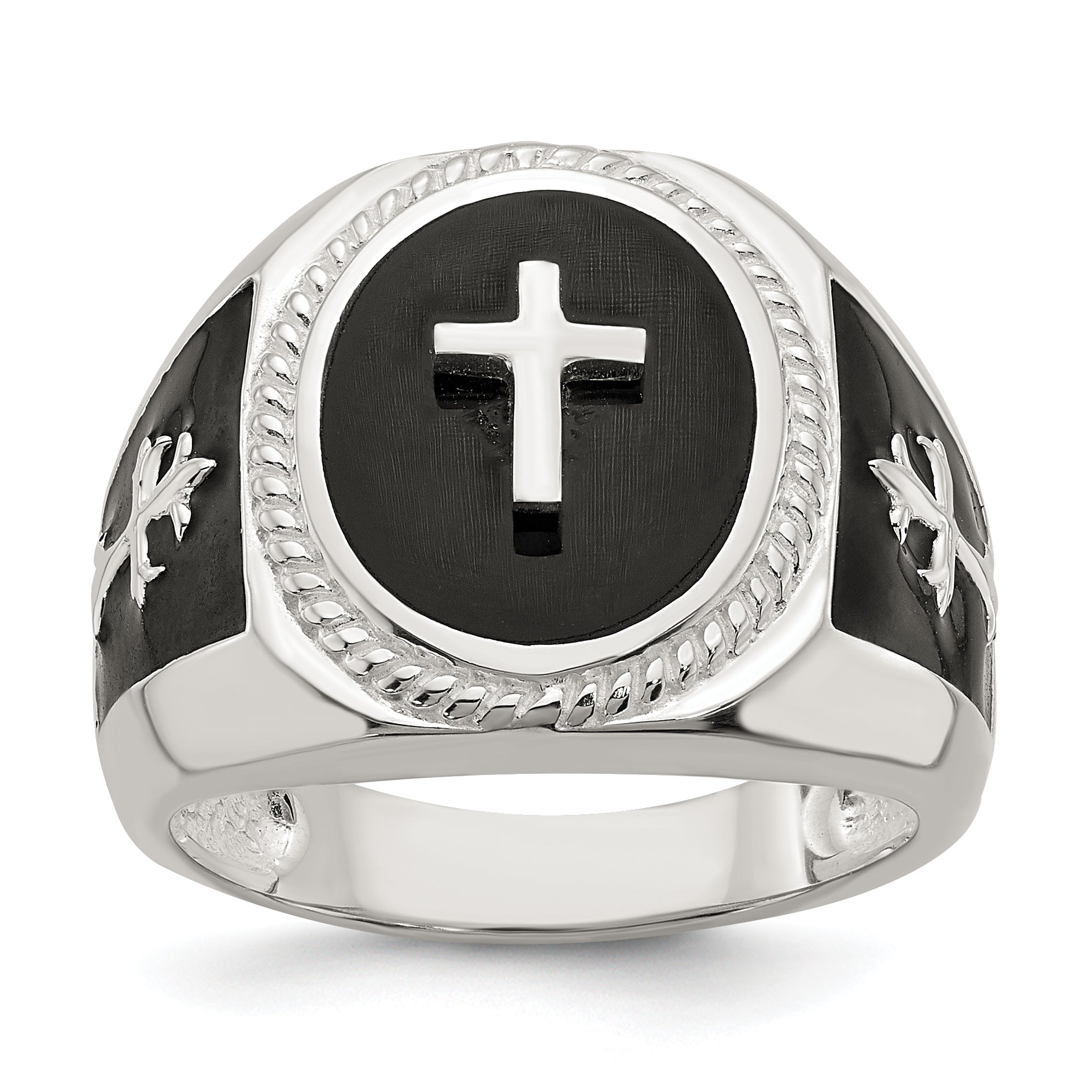 Sterling Silver Black Agate Ring Main image