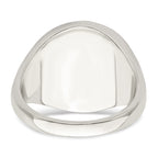 Sterling Silver Rhodium-plated Enameled Cross Ring
