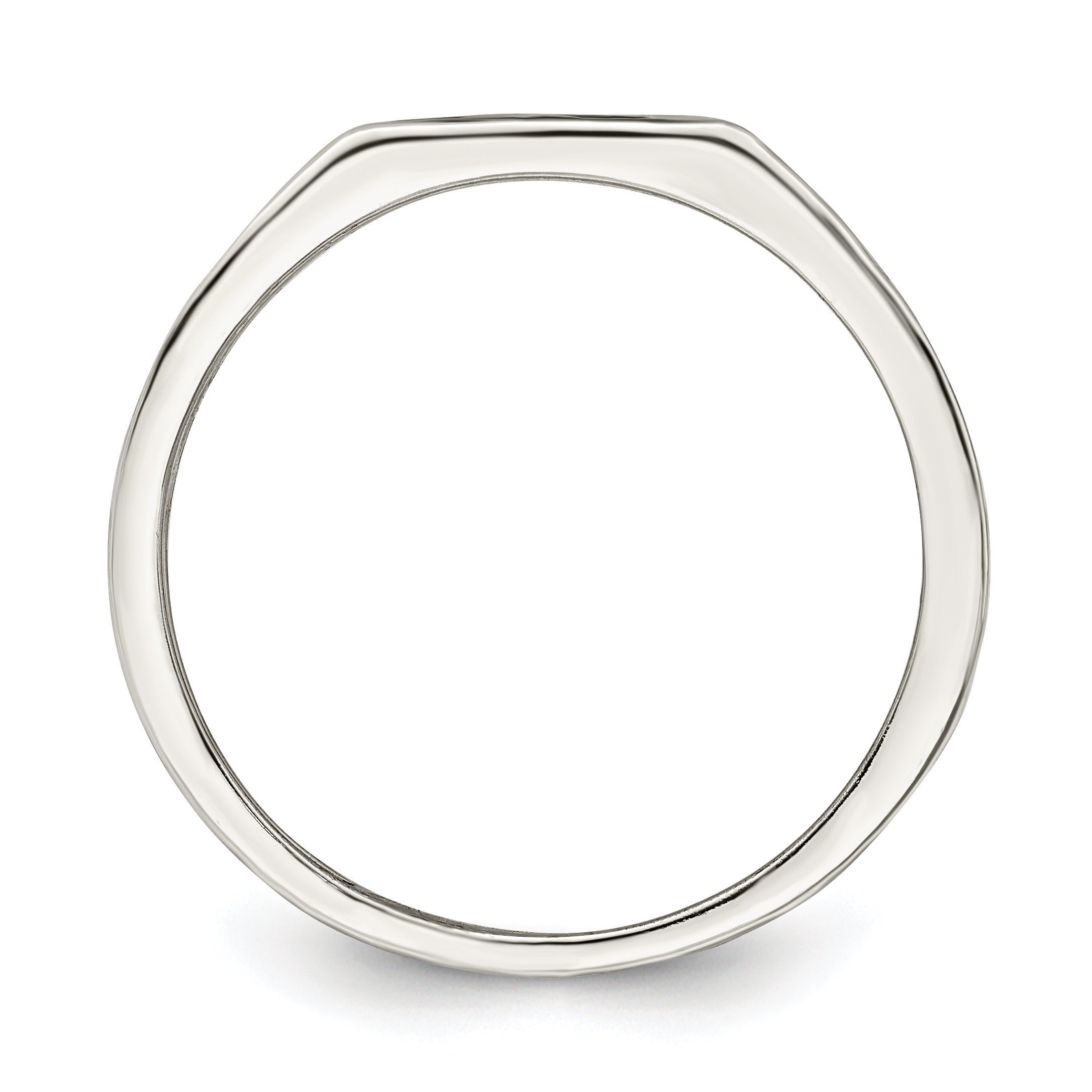 Sterling Silver Rhodium-plated Enameled Cross Ring Secondary image