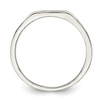 Sterling Silver Rhodium-plated Enameled Cross Ring