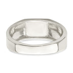 Sterling Silver Rhodium-plated Enameled Cross Ring