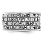 AMEN Sterling Silver Rhodium-plated Size 6.5 Lord's Prayer Ring