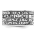 AMEN Sterling Silver Rhodium-plated Size 6.5 Lord's Prayer Ring