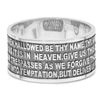 AMEN Sterling Silver Rhodium-plated Size 6.5 Lord's Prayer Ring