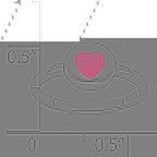 Sterling Silver Rhodium-plated Polished Pink Enamel Heart Children's Ring
