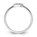 Sterling Silver Rhodium-plated Multi-color Enameled Cat Children's Ring