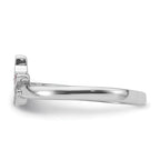 Sterling Silver Rhodium-plated Multi-color Enameled Cat Children's Ring