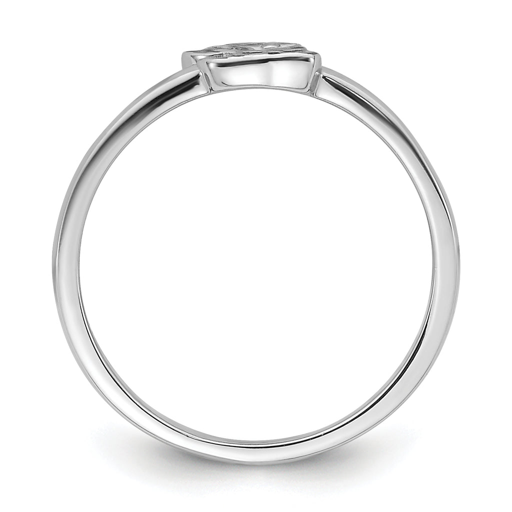 Sterling Silver Rhodium-plated Multi-color Enameled Dog Children's Ring