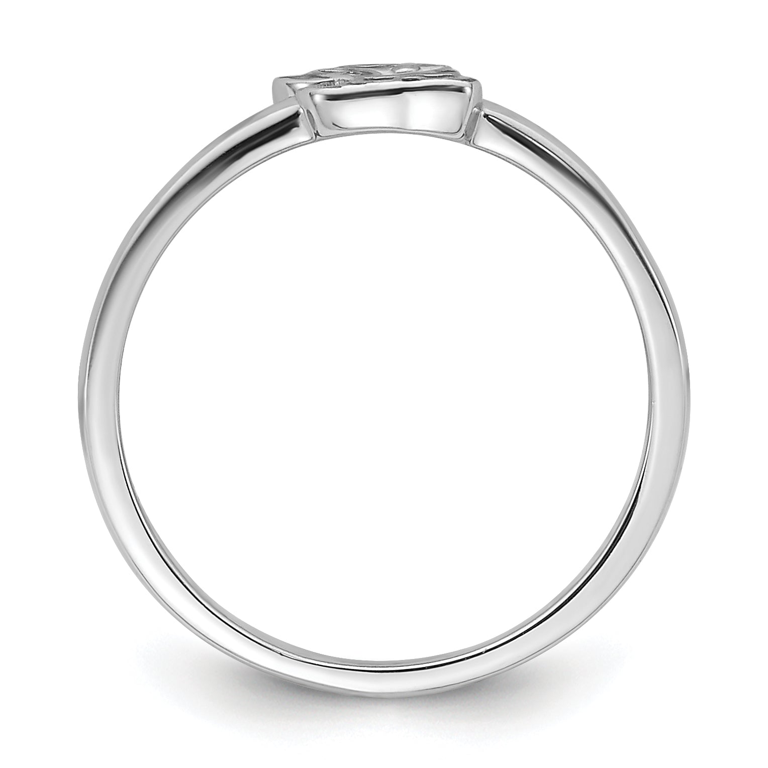 Sterling Silver Rhodium-plated Multi-color Enameled Dog Children's Ring