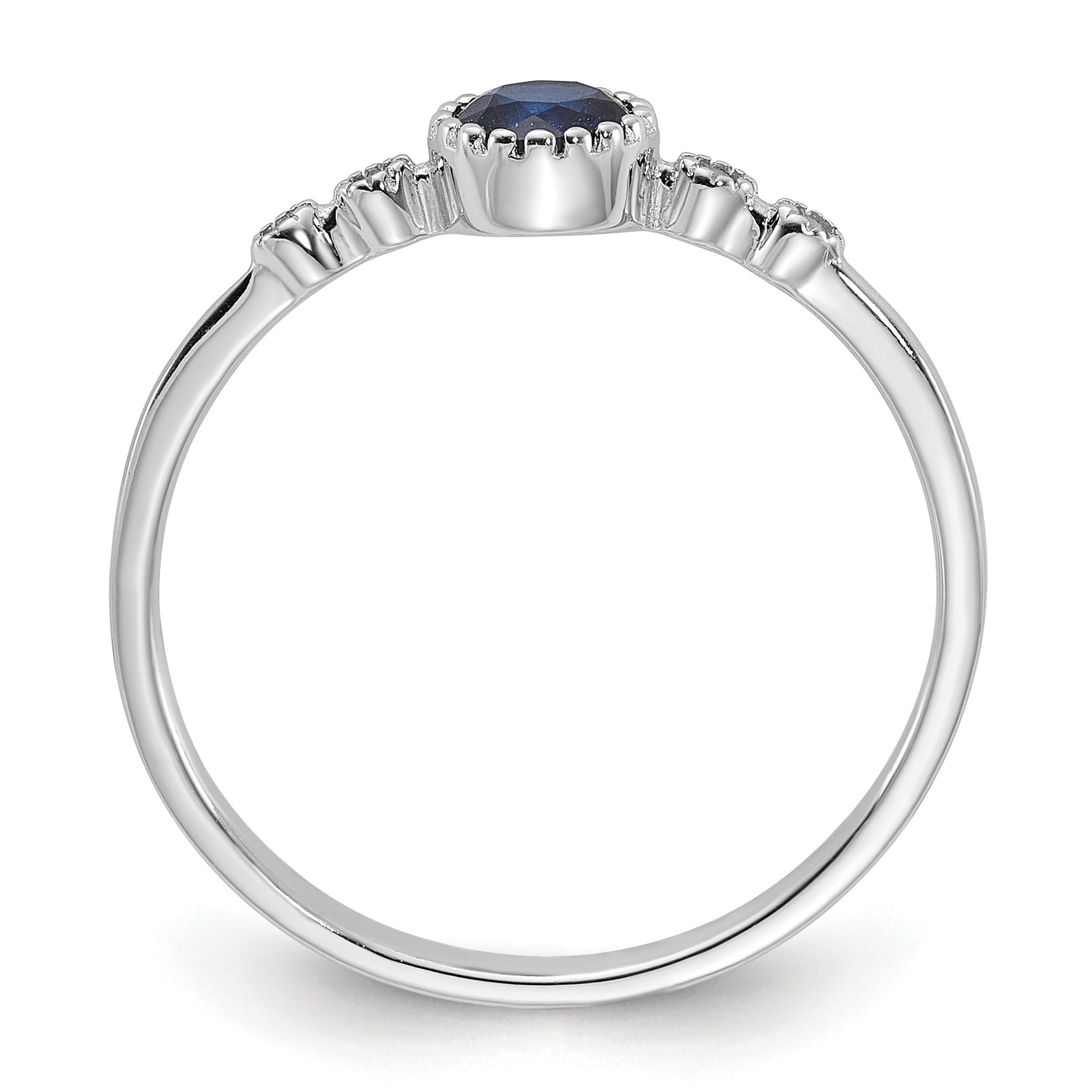 Sterling Silver Rhodium-plated .43CrBlue Spinel .02Cr WSA Ring Secondary image