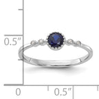Sterling Silver Rhodium-plated .43CrBlue Spinel .02Cr WSA Ring