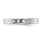 Sterling Silver Polished Arrow/Chain Link/Plain Set of 3 Toe Rings