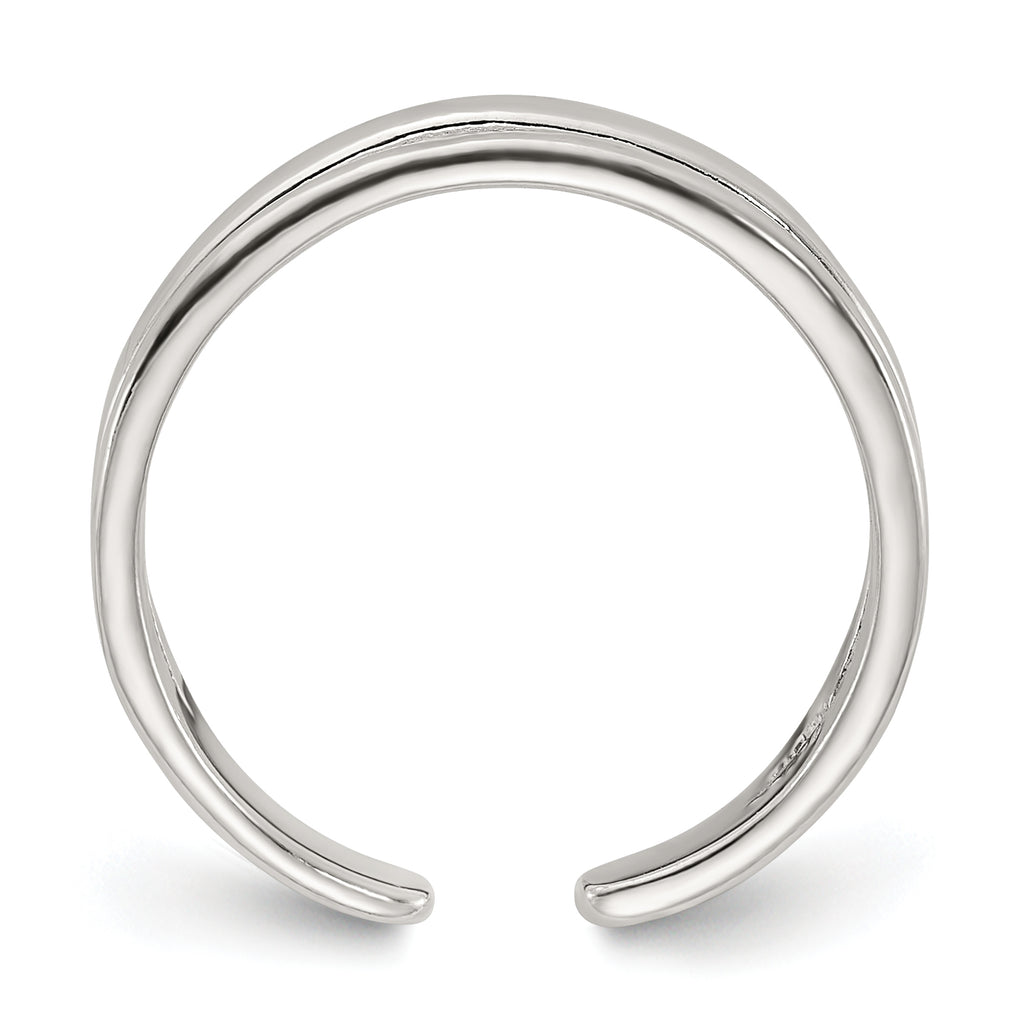 Sterling Silver Polished Set of 2 Toe Rings