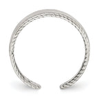 Sterling Silver Polished and Antiqued Set of 2 Toe Rings