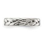 Sterling Silver Polished and Antiqued Set of 2 Toe Rings