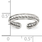 Sterling Silver Antiqued Toe Ring