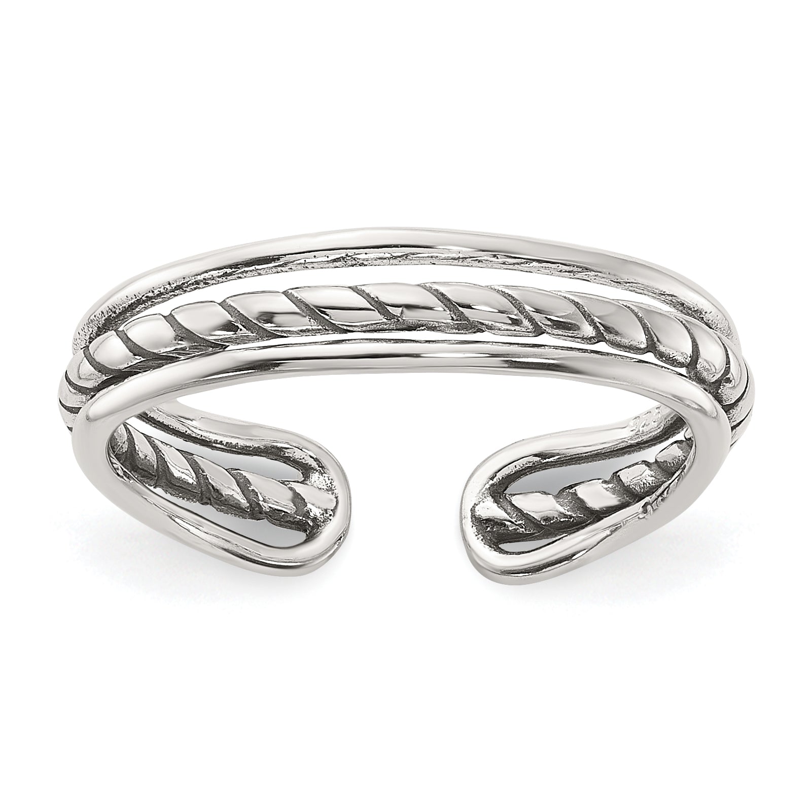 Sterling Silver Antiqued Toe Ring Main image