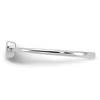 Sterling Silver Rhodium-plated CZ Heart Ring