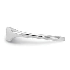 Sterling Silver Rhodium-plated CZ Heart Signet Ring