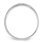 Sterling Silver Rhodium-Plated Polished Cut-out CroSterling Silver Ring
