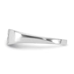 Sterling Silver Rhodium-Plated Polished Cut-out CroSterling Silver Ring