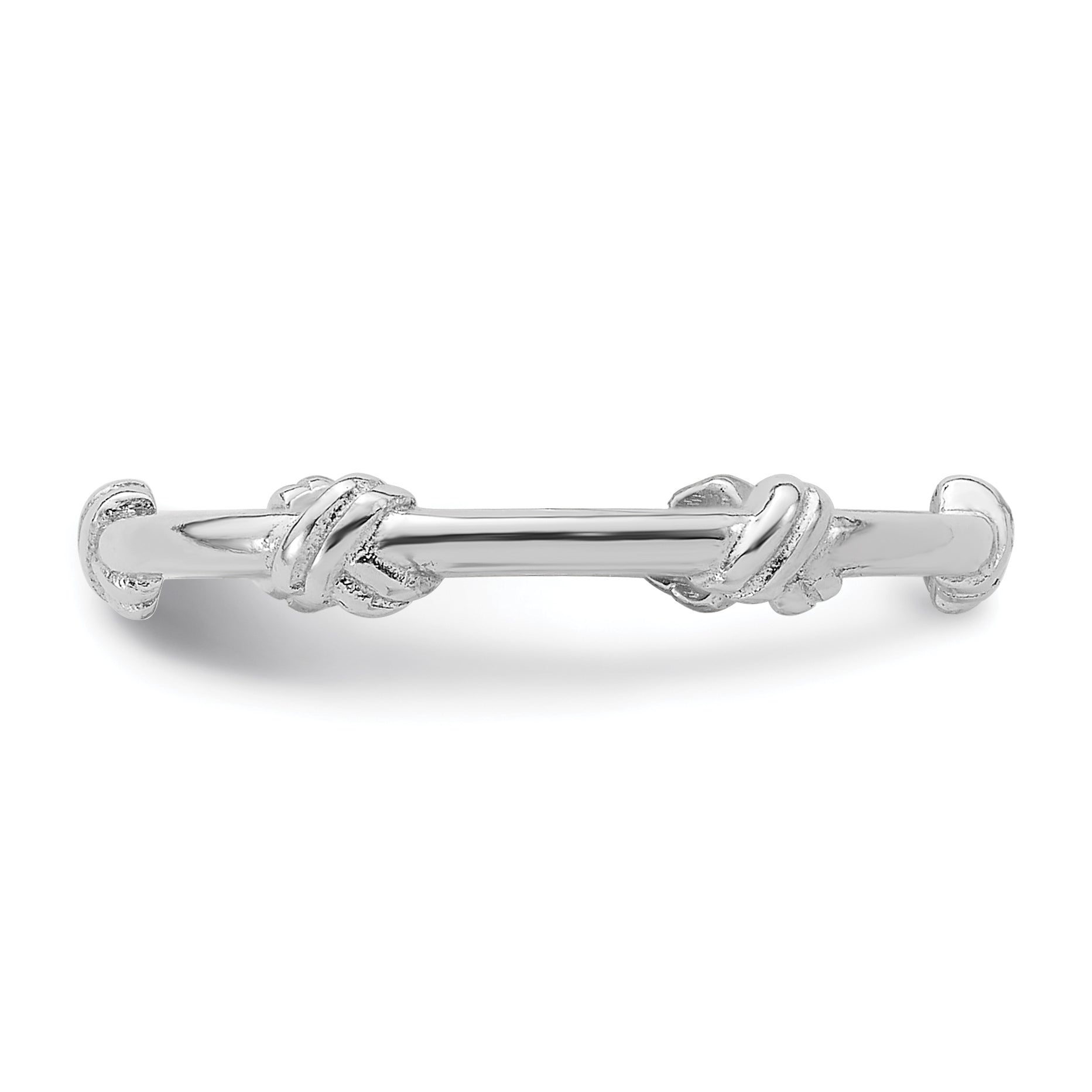 Sterling Silver Rhodium-plated Knot Eternity Ring
