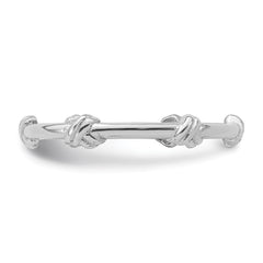 Sterling Silver Rhodium-plated Knot Eternity Ring
